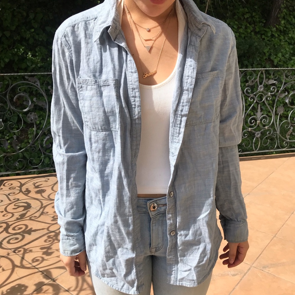 Blue cardigan